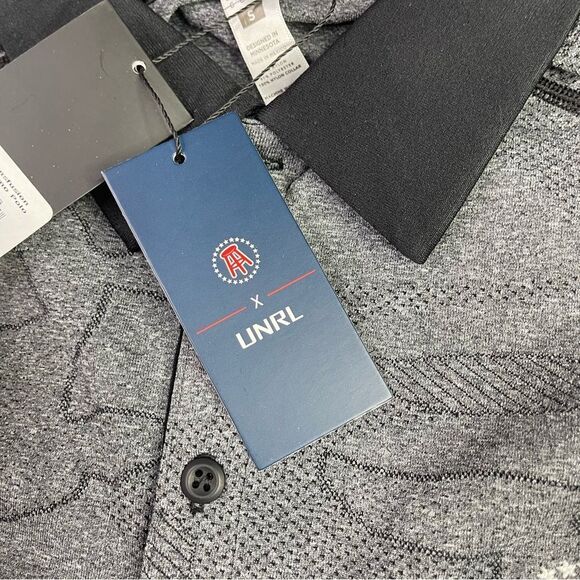 UNRL X Transfusion Barstool Sports Polo Shirt Mens Small Gray Camo Seamless Golf - Picture 7 of 11